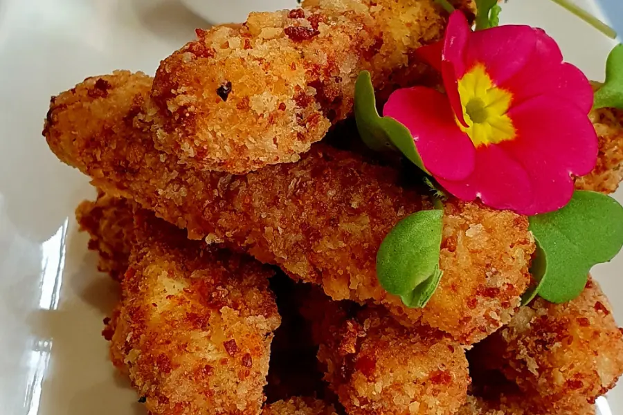 cripsy pakoras at Lutyen restaurant 